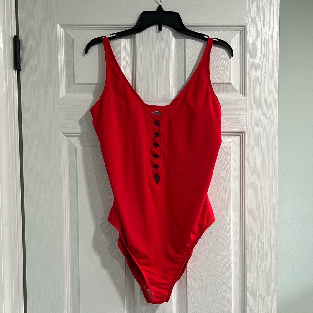 Bleu Rod Beattie Red One Piece Swimsuit